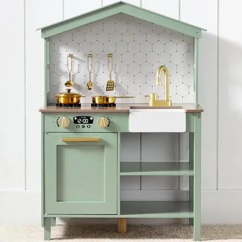 Best Choice Products farmhouse play kitchen set for kids