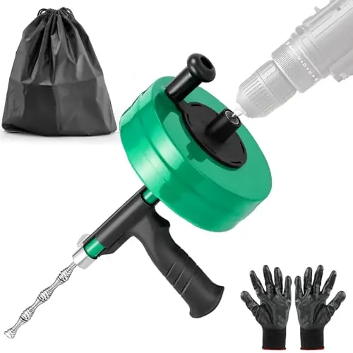 Feeloco 50-foot drain snake with drill attachment