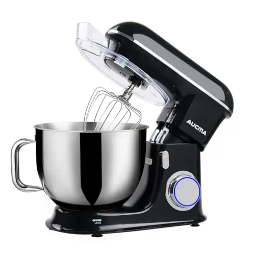 Aucma 8.5-quart stand mixer in black with large bowl