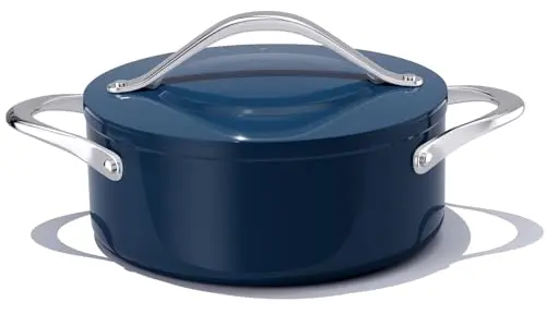 CookinCraze ceramic nonstick Dutch oven in navy blue