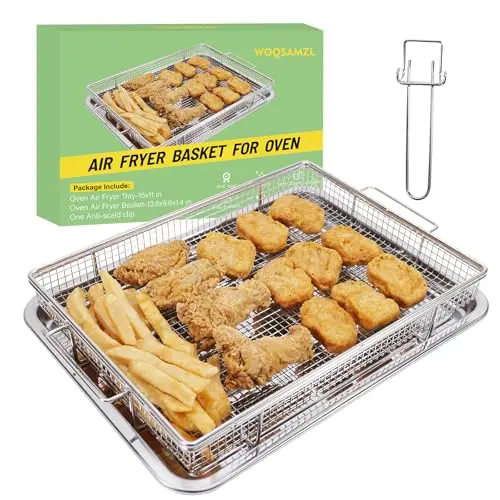 WOQSAMZL air fryer basket with removable handle