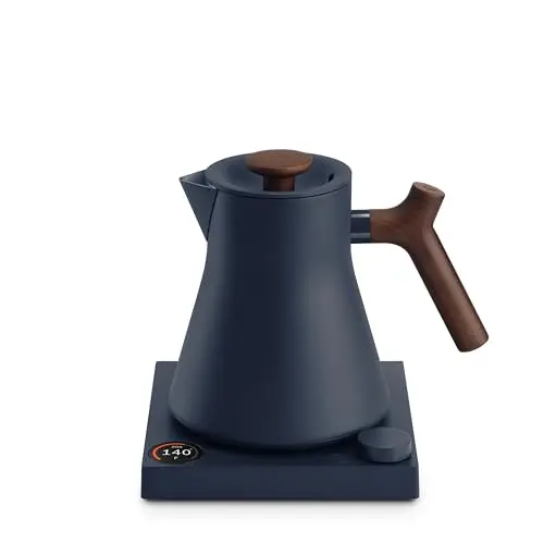 Fellow Corvo EKG Pro electric kettle with digital display and walnut handle