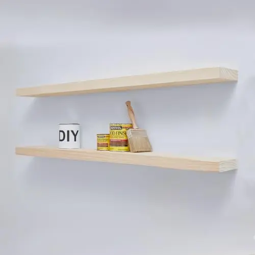 Homeforia 60-inch solid wood floating shelf with clean modern design