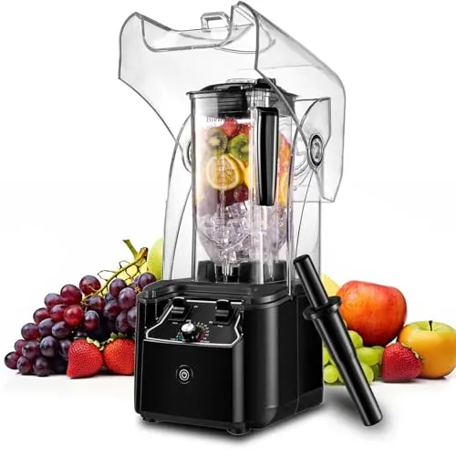 Senlee commercial blender with quiet shield and 15 speed settings