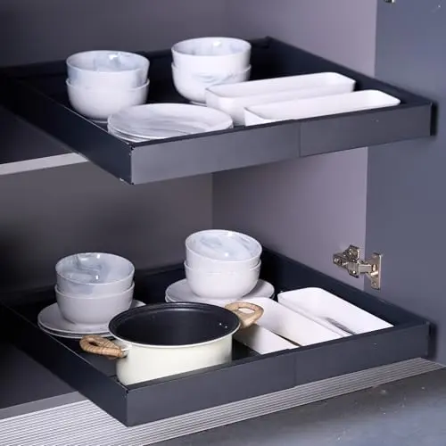 Zodiacsigns expandable pull out cabinet drawer with self-adhesive installation