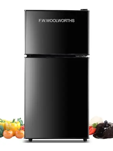 F.W. WOOLWORTHS 3.5 cubic foot mini refrigerator with freezer