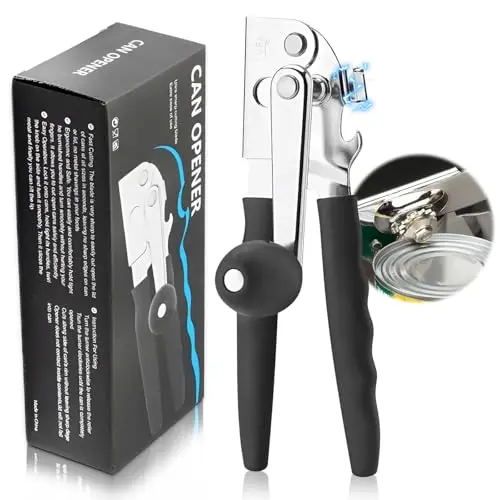 Roryimke heavy duty manual can opener with long handles and soft grip
