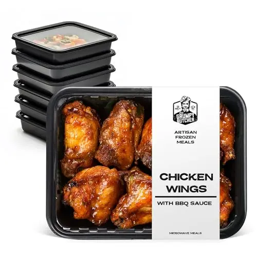 Grumpy Butcher BBQ Chicken Wings premade meal in tray