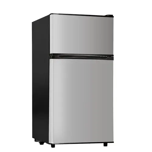 Manastin 3.55 cubic foot mini fridge with double doors