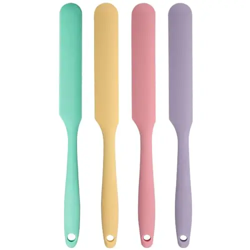 GZLT 4-piece silicone spatula set for jars and sourdough starter
