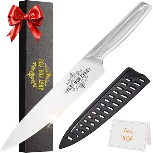 Cutqiz engraved knife with 'Best Mom Ever' message for mom