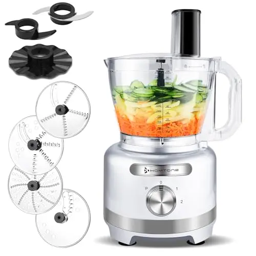 Homtone 16-cup food processor in silver