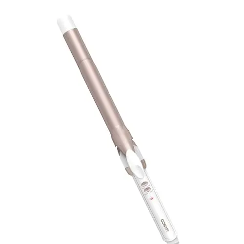Conair Double Ceramic Long Barrel Curling Iron in white and rose gold