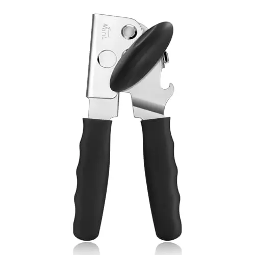 UHIYEE Hand Held Can Opener with comfort grip and magnetic lid