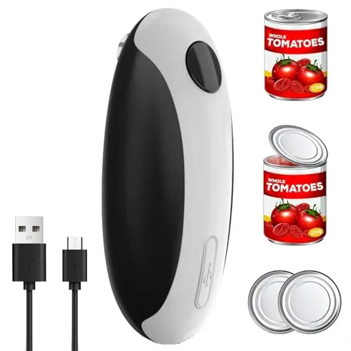 BeEcone Store electric can opener in black with USB charging port