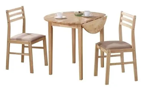 CARTESIAN solid wood drop leaf kitchen table set