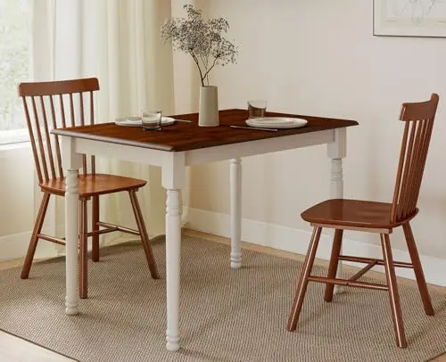 CHAIRUS wooden farmhouse kitchen table for small spaces