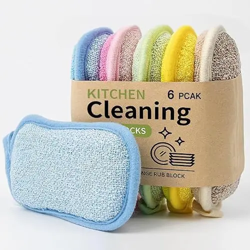 WANWLI double-sided dish sponge with stainless steel wire