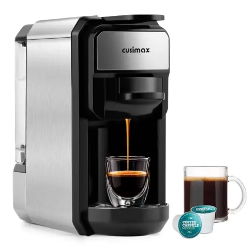 CUSIMAX stainless steel coffee maker for multiple pod types