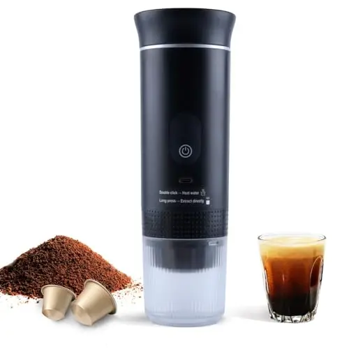 Portable espresso coffee maker for travel and outdoor use