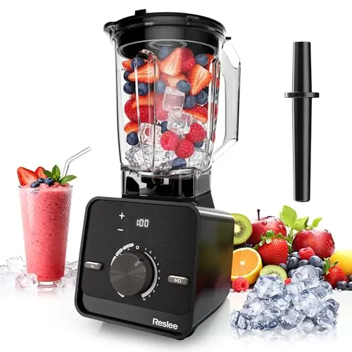 Reslee professional blender with tritan pitcher and digital controls
