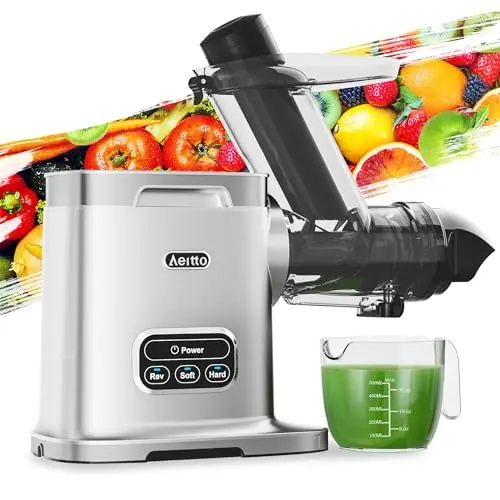 Aeitto cold press juicer with large capacity hopper