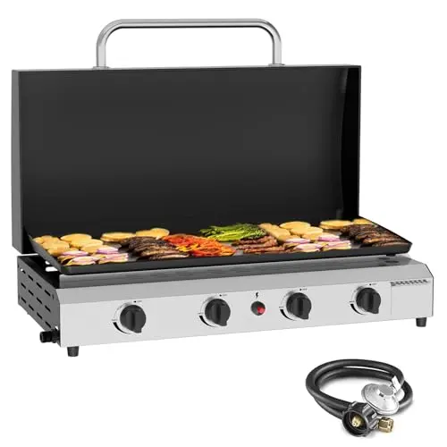 SKOK 4-burner propane griddle for outdoor BBQ